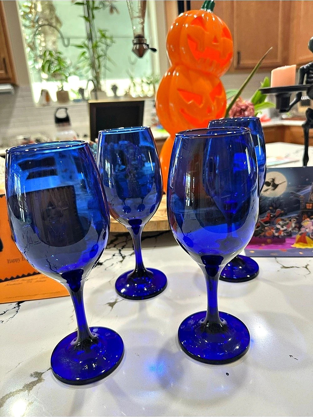 Blue Cobalt Glasses Set of 4 glasses